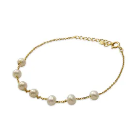 Mini Pearl Sterling Silver Bracelet