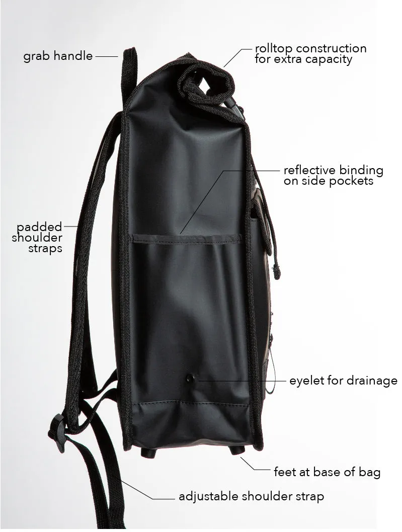 Monochrome Rolltop Backpack Mini Black