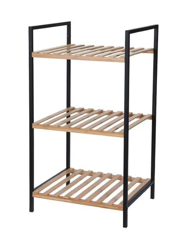 Natural Bamboo Bathroom Rack - 3 Shelves