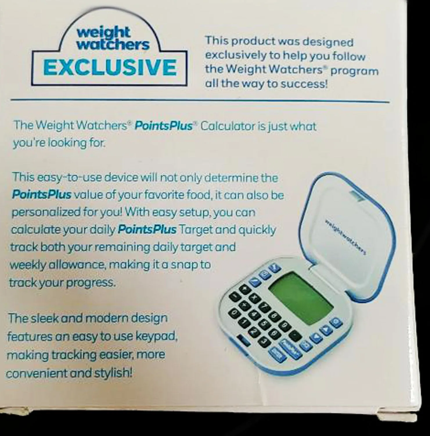 NEW WEIGHT WATCHERS POINTSPLUS CALCULATOR NEW IN BOX WITH GORGEOUS KALEIDOSCOPE SKIN PLUS "EAT OUT" & "SHOP" BOOKS