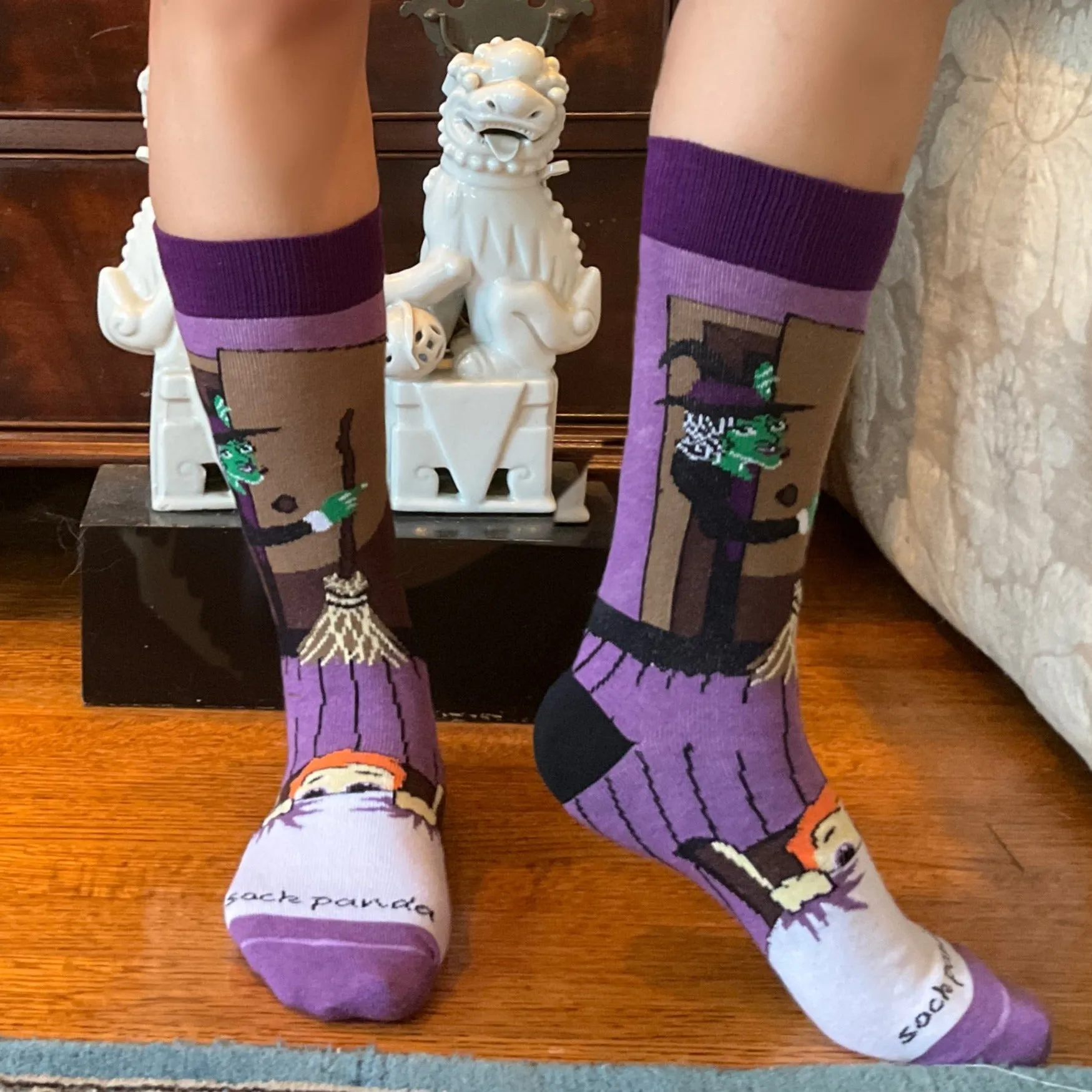 Nightmare Witch in the Closet Socks from the Sock Panda (Adult Medium - Women's Shoe Sizes 5-10)