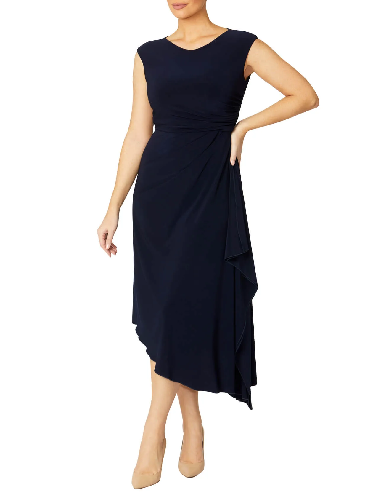 Nora Navy Jersey Dress