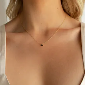 Onyx Dainty Diamond Necklace