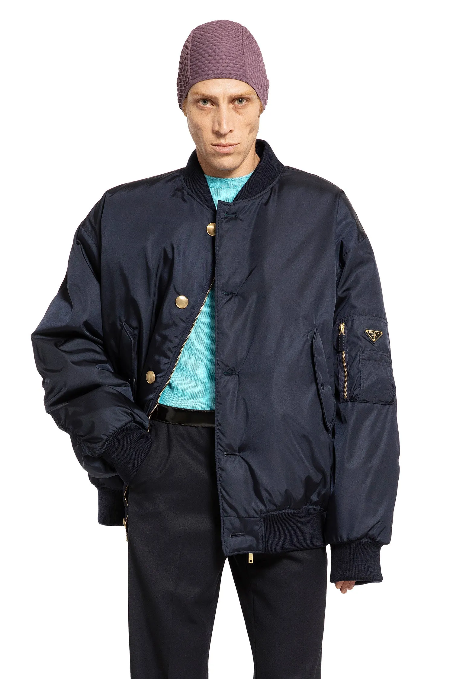 PRADA MAN BLUE JACKETS