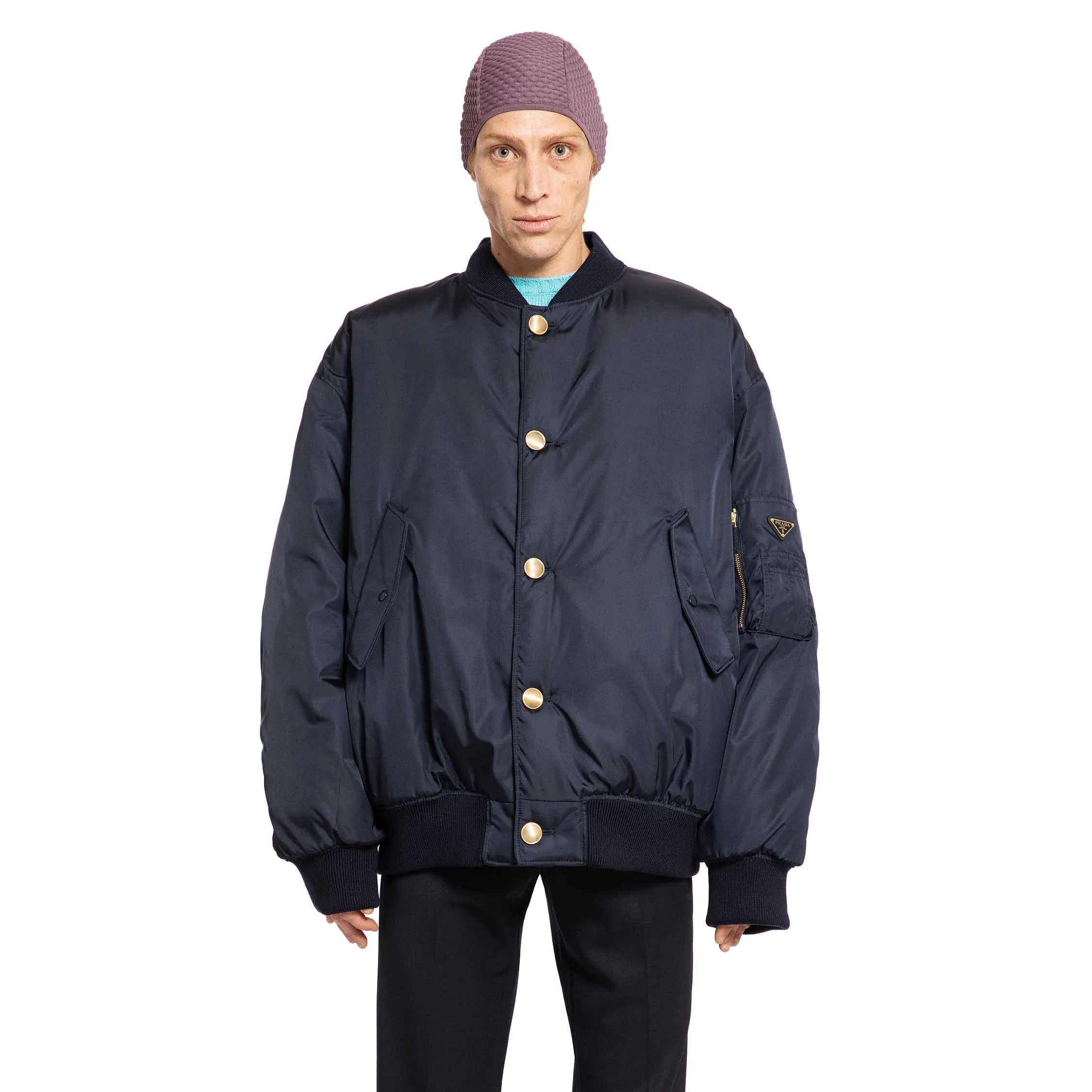 PRADA MAN BLUE JACKETS