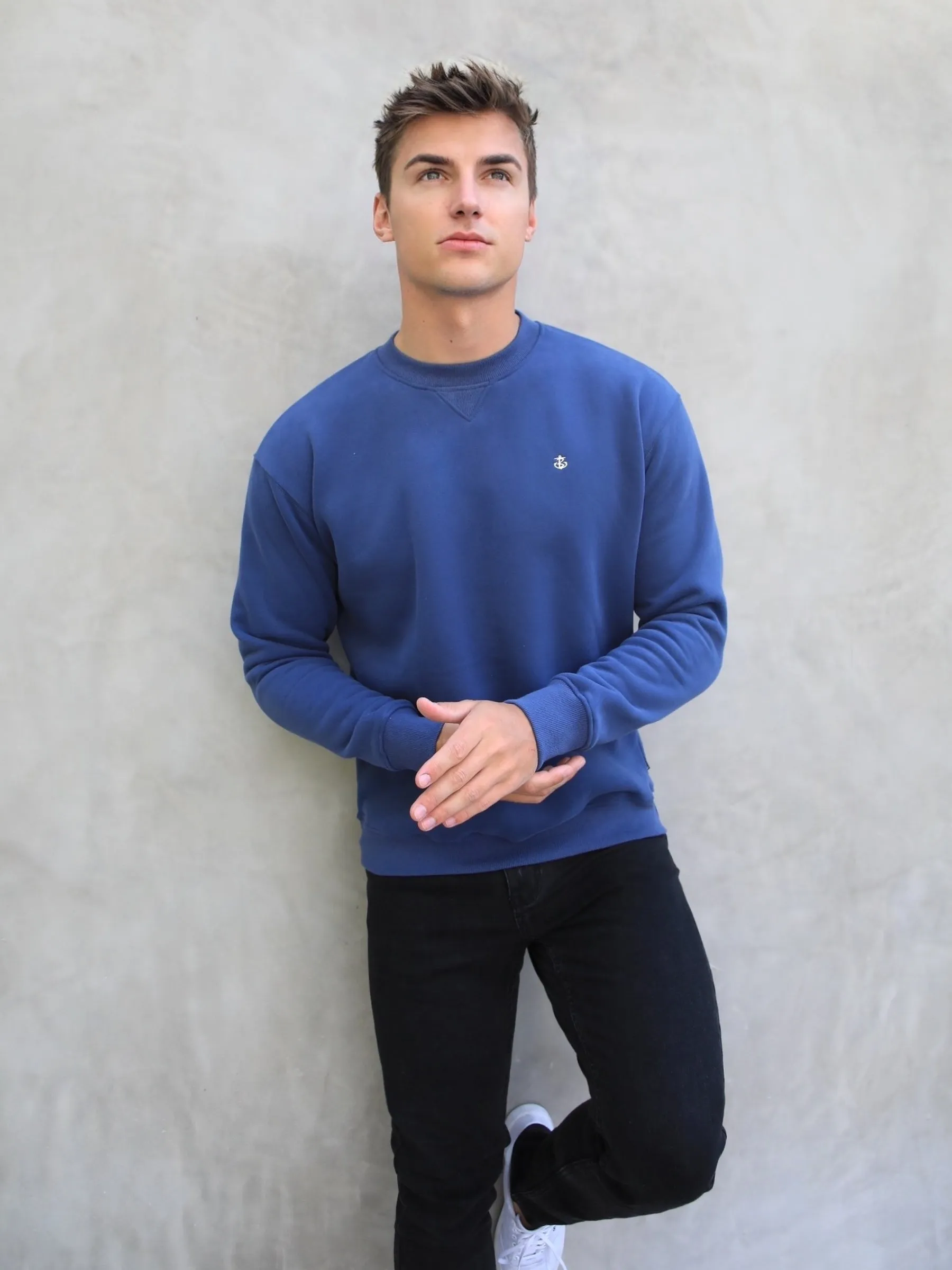 Preston Relaxed Jumper - Navy