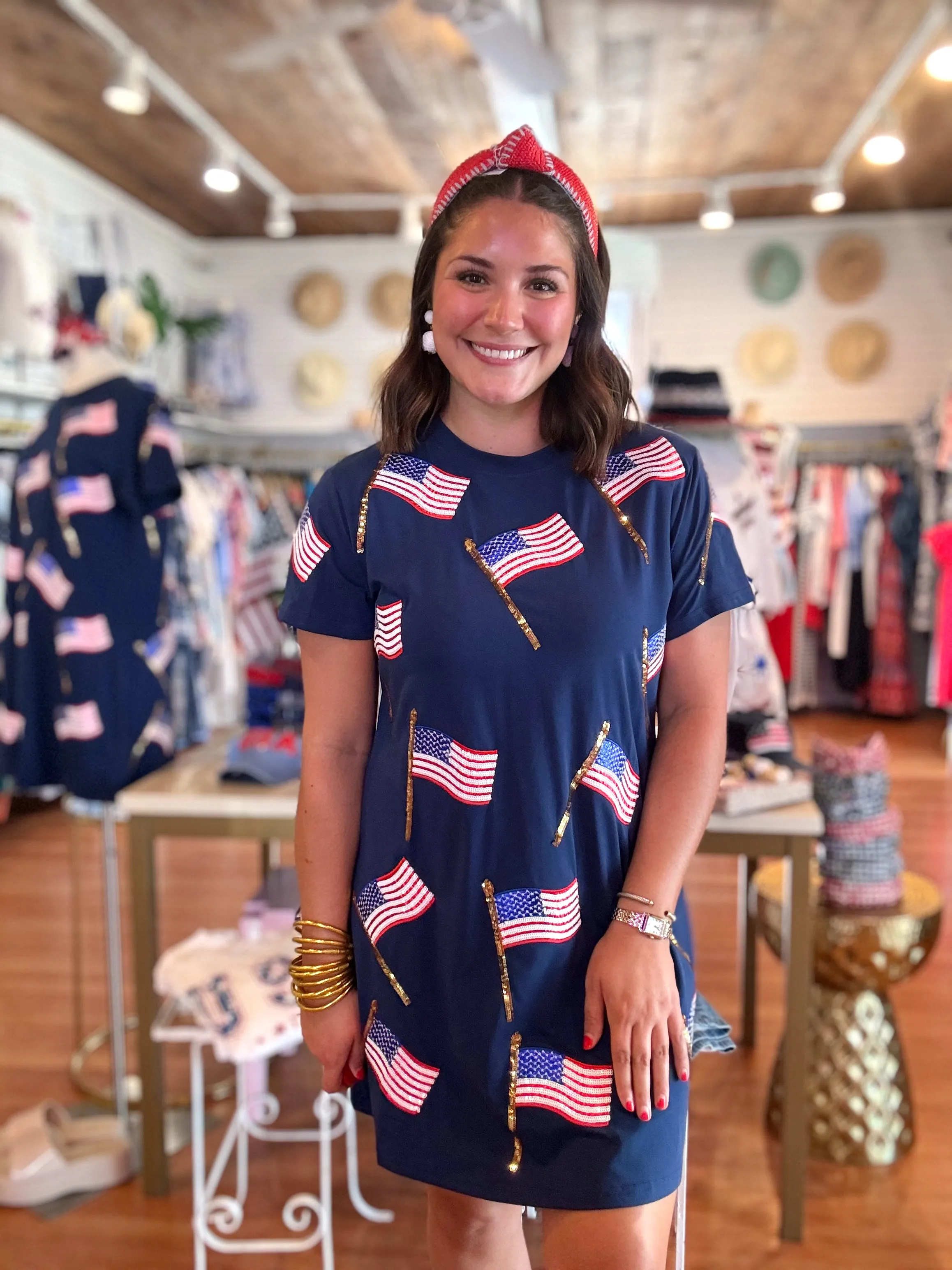 (Queen of Sparkles) The Flag Tee Dress