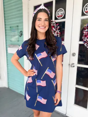 (Queen of Sparkles) The Flag Tee Dress