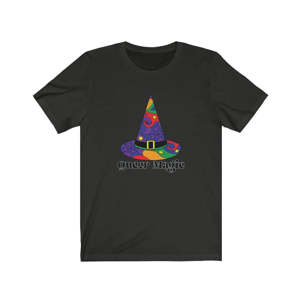 Queer Magic Pride Rainbow Witch Hat Tee - Unisex Shirt