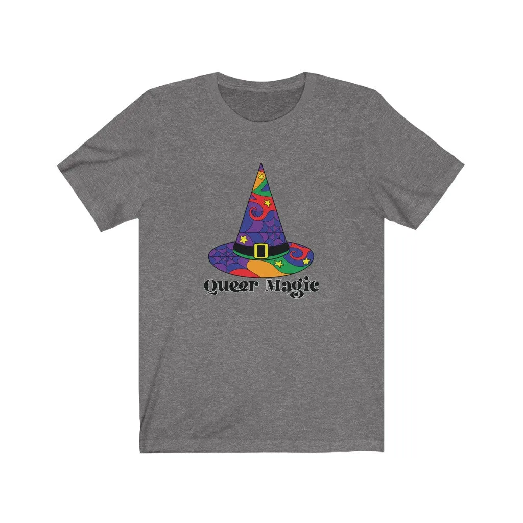 Queer Magic Pride Rainbow Witch Hat Tee - Unisex Shirt