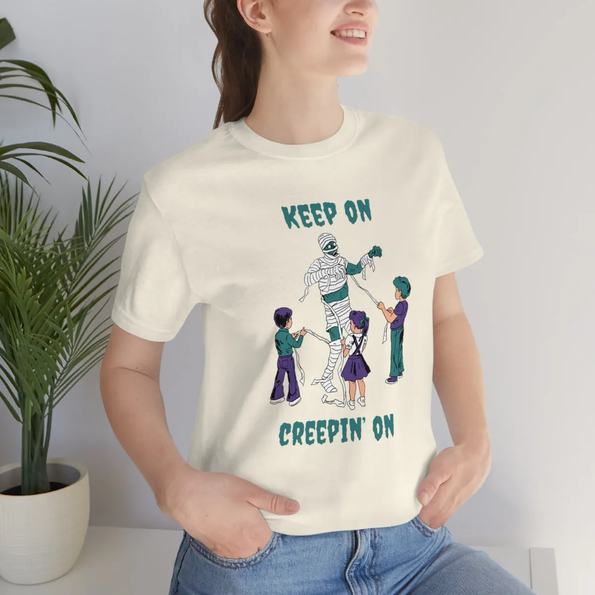 "Keep on Creepin On'" Spooky Mummy Tee - Unisex Shirt