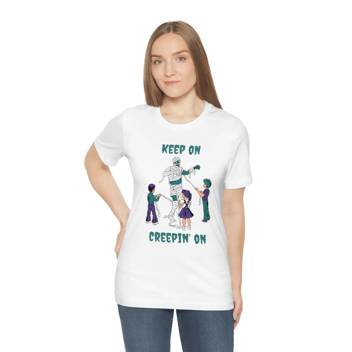 "Keep on Creepin On'" Spooky Mummy Tee - Unisex Shirt