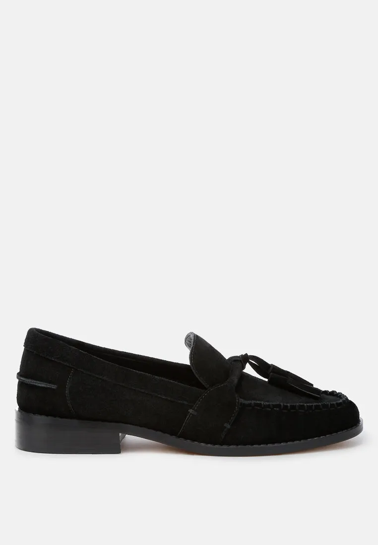 Rhone Tassels Detail Suede Loafers