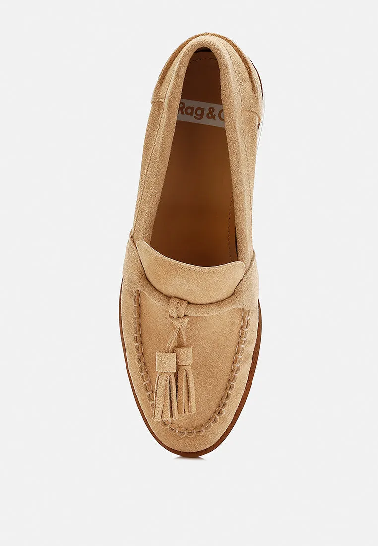 Rhone Tassels Detail Suede Loafers