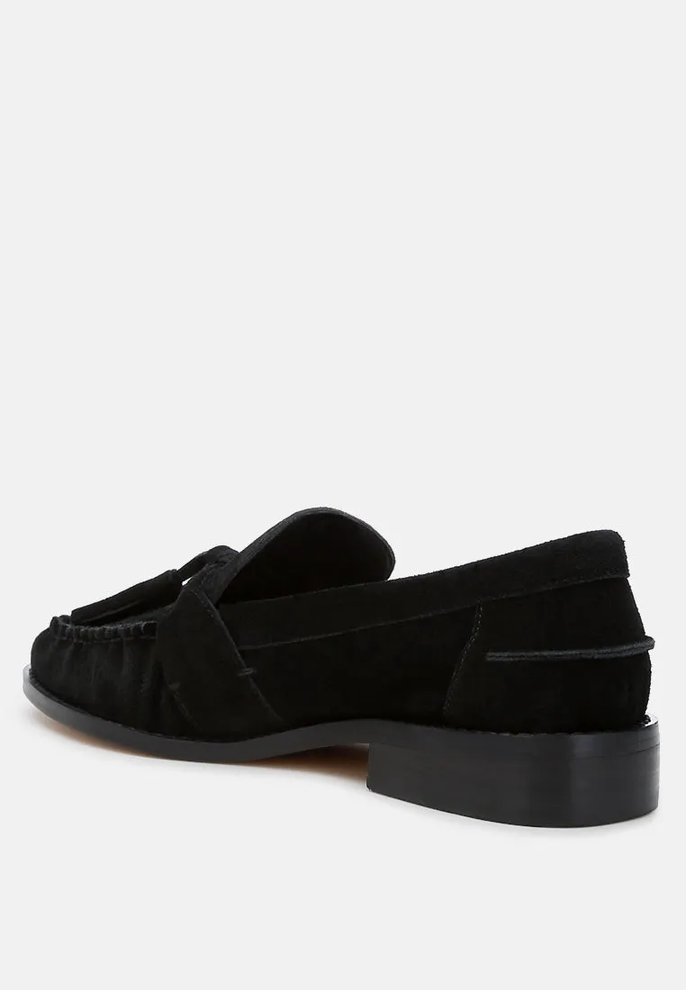 Rhone Tassels Detail Suede Loafers