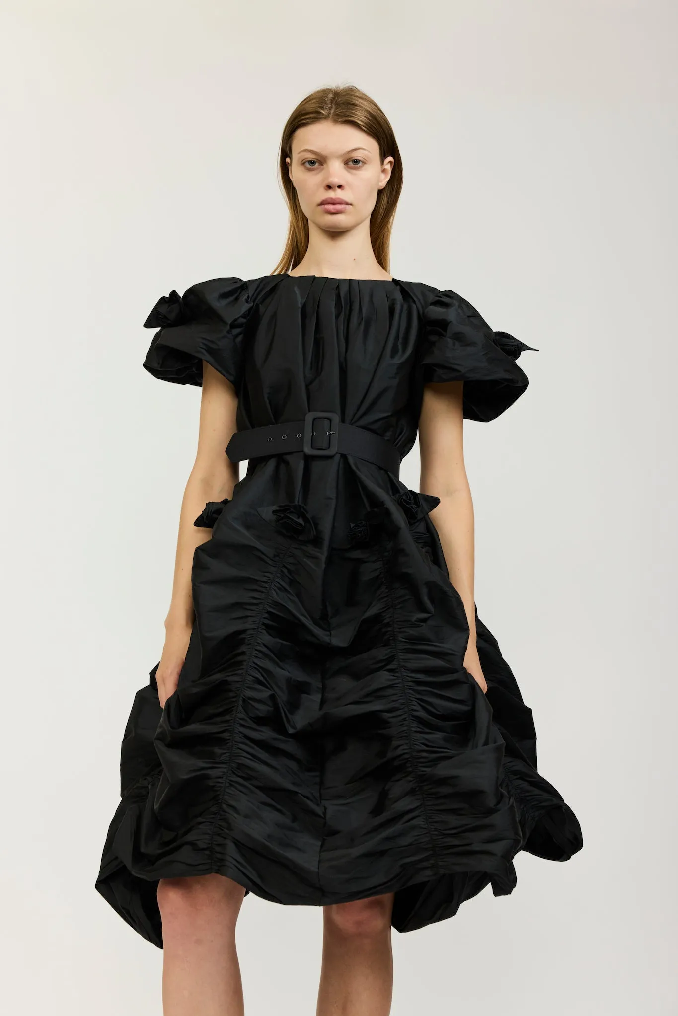 Rosie Dress in Black Taffeta