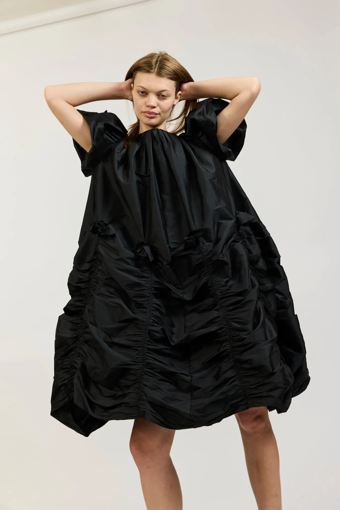 Rosie Dress in Black Taffeta