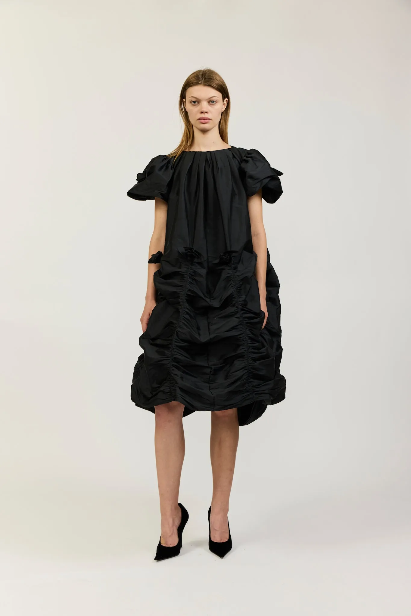 Rosie Dress in Black Taffeta