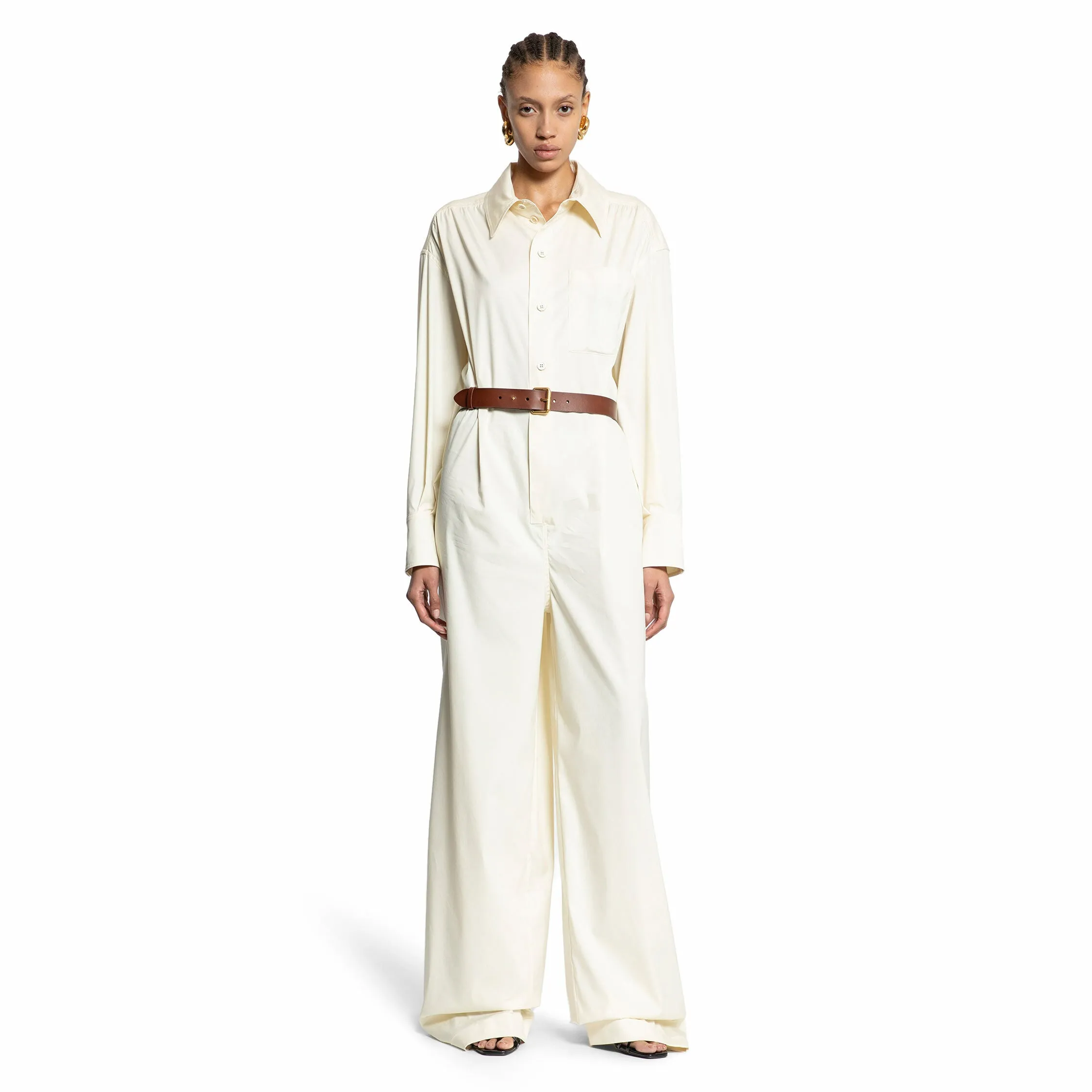 SAINT LAURENT WOMAN OFF-WHITE JUMPSUITS