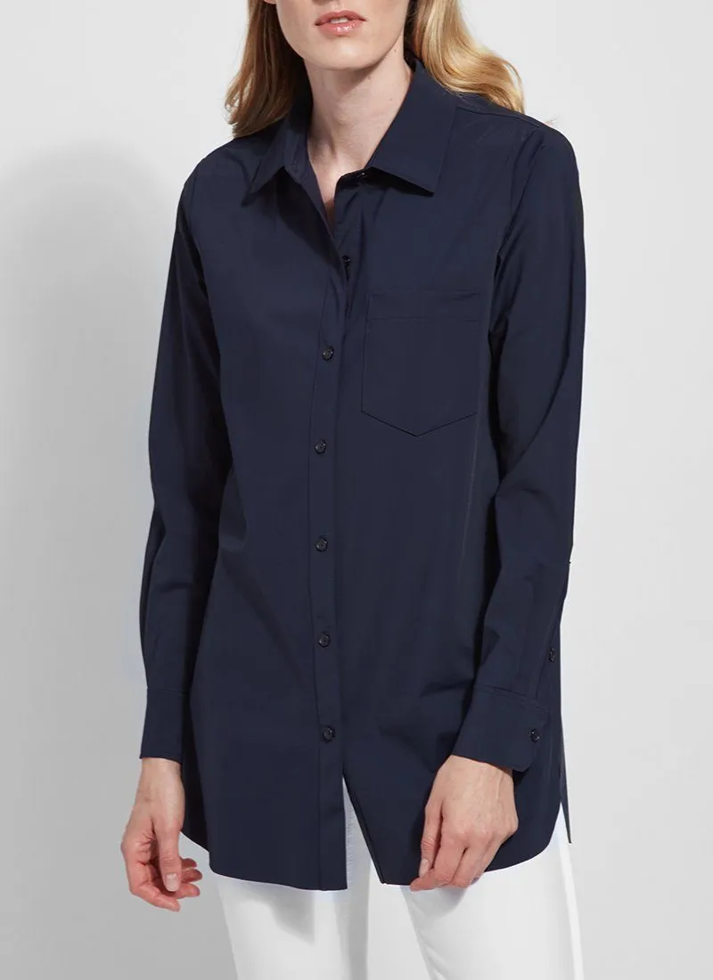 Schiffer Button Down - True Navy