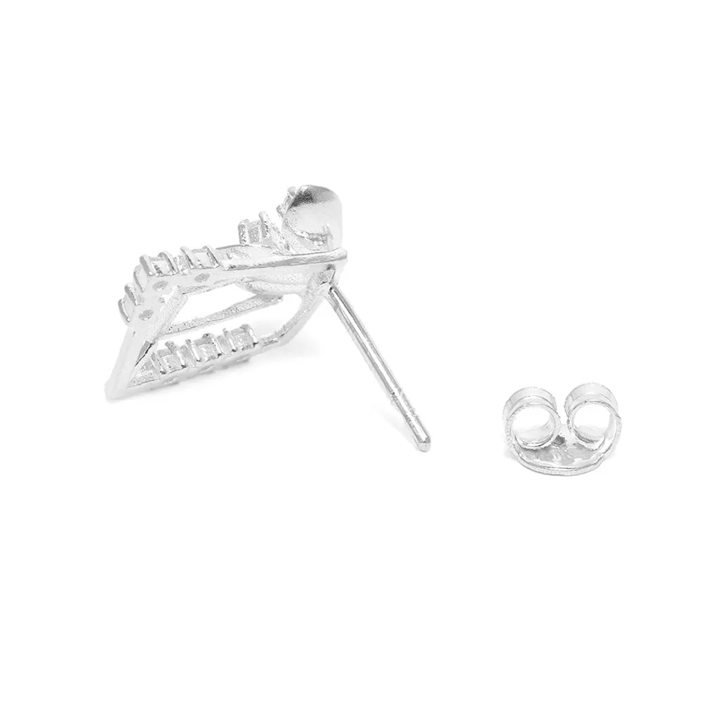 Serene Silver Zircon Studs