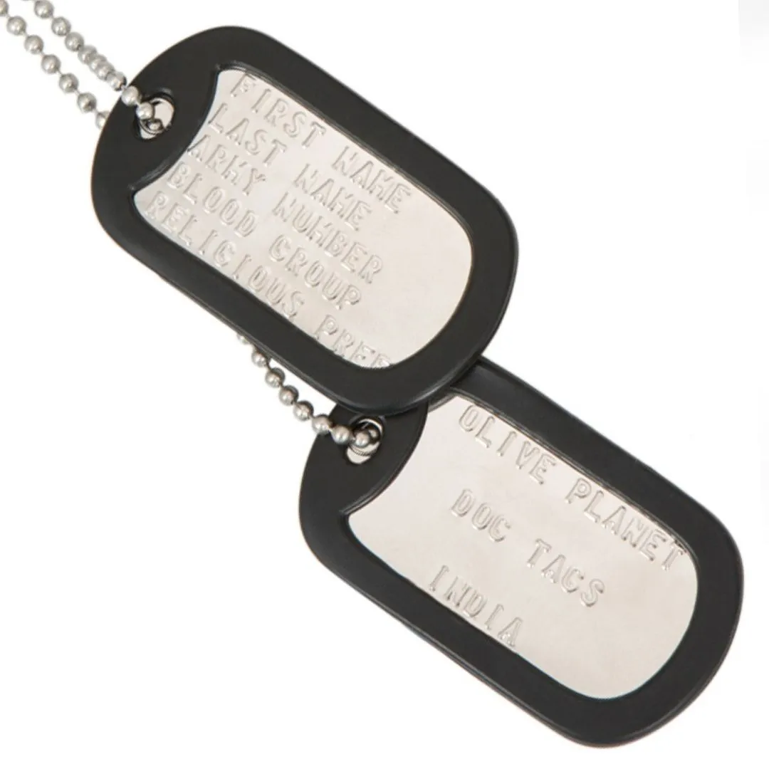 Set Of 2 Personalised Dog Tags - Shiny