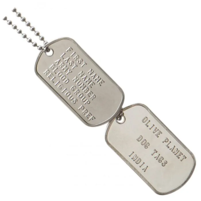 Set Of 2 Personalised Dog Tags - Shiny