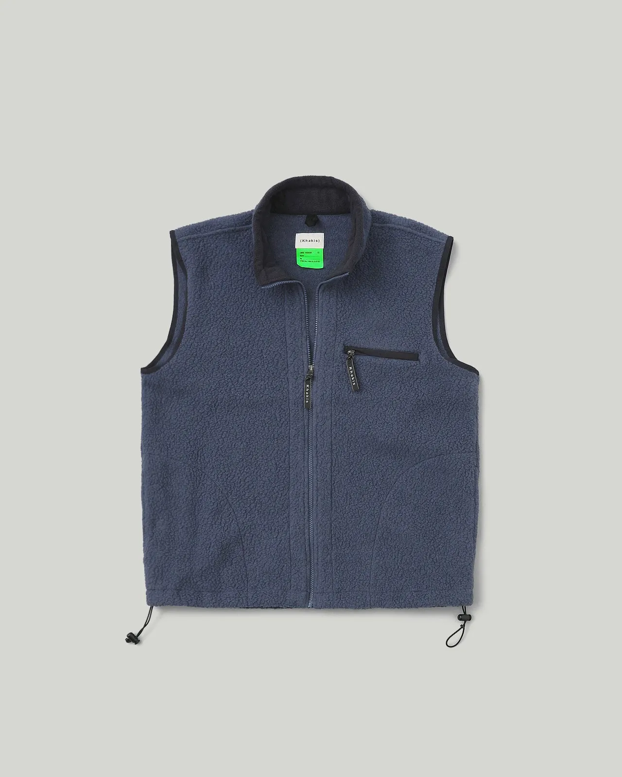 Sherpa Zip Up Vest Faded Navy