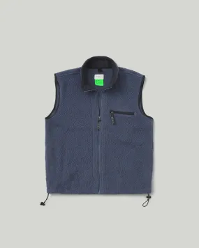 Sherpa Zip Up Vest Faded Navy