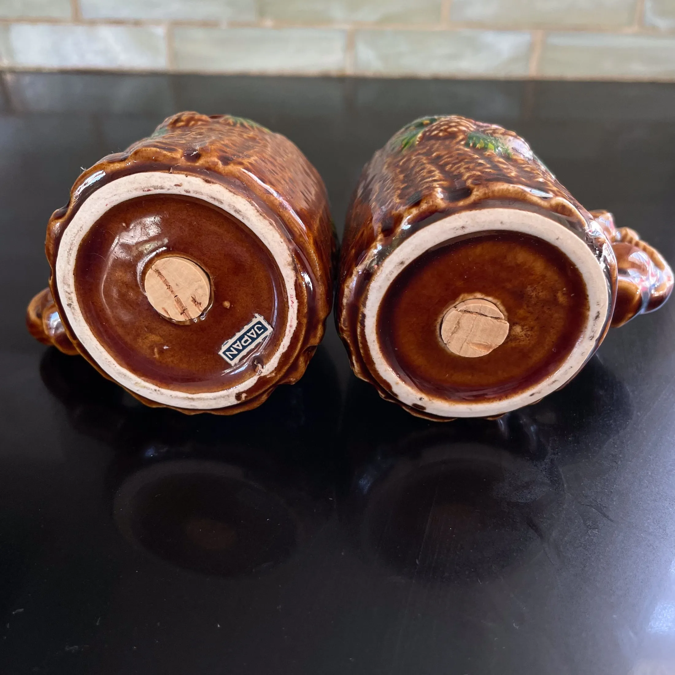 SOLD Vintage Squirrel Salt Pepper Shaker, Mountain Pinecone