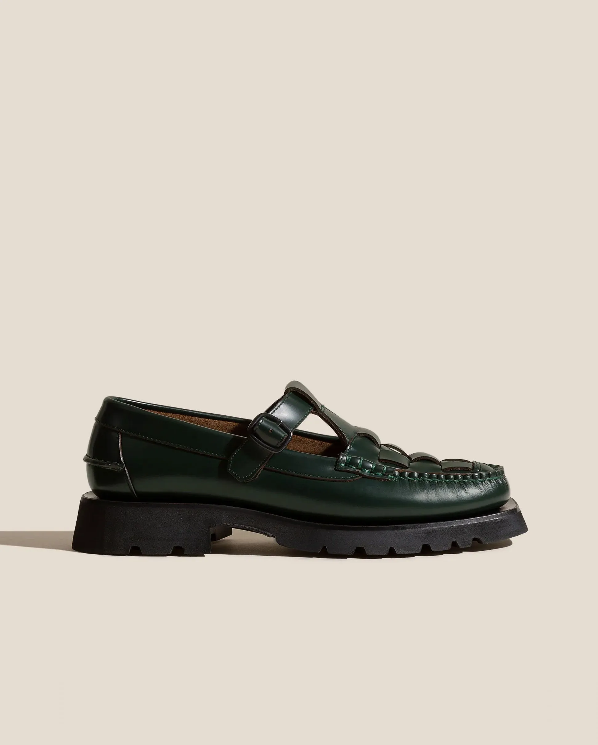 SOLLER SPORT T-BAR LOAFER / DARK GREEN