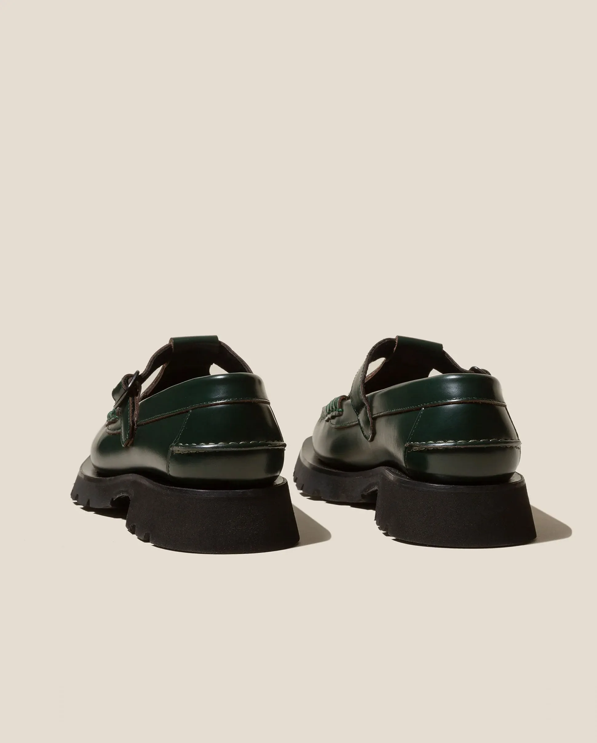 SOLLER SPORT T-BAR LOAFER / DARK GREEN