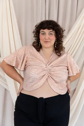 THE DISCO KNOT TOP ~ Rose Quartz