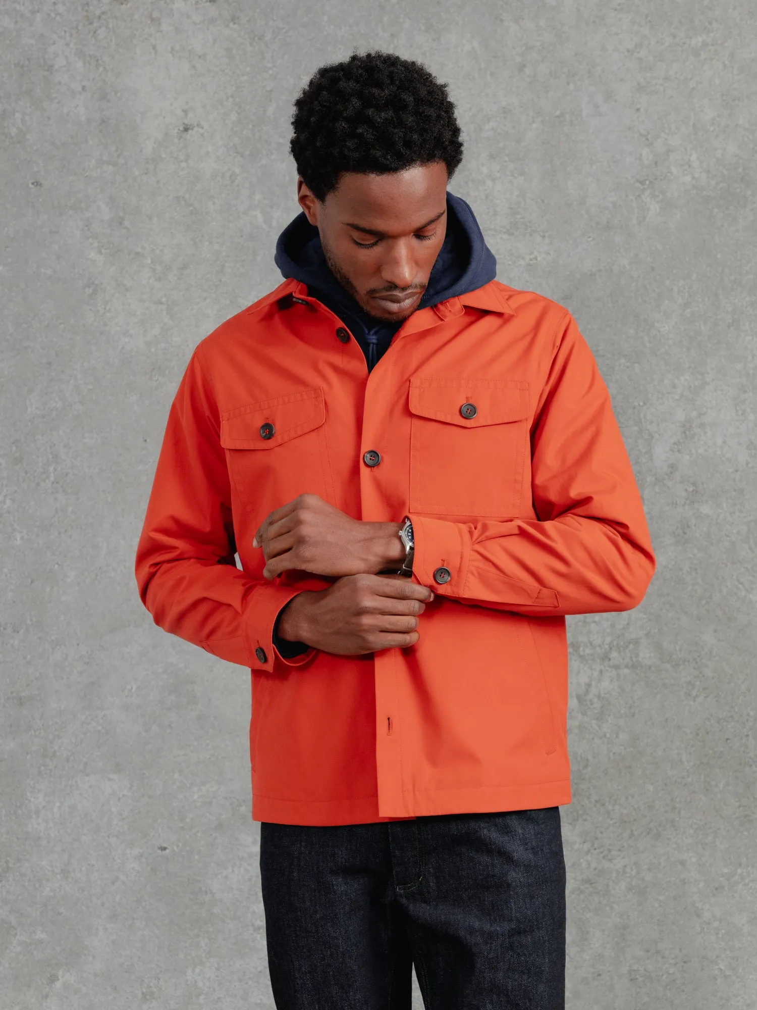 The Ventile® Piccadilly Shacket - Brick Orange