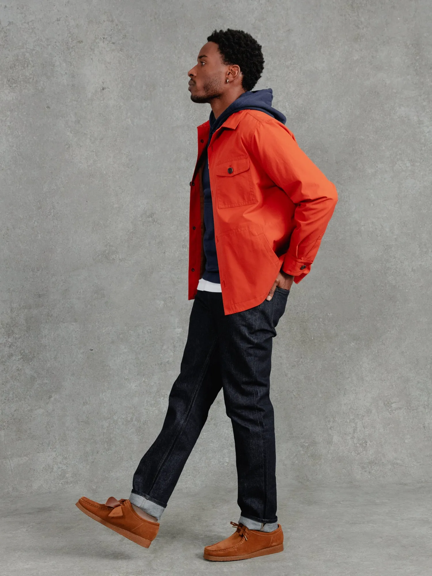 The Ventile® Piccadilly Shacket - Brick Orange