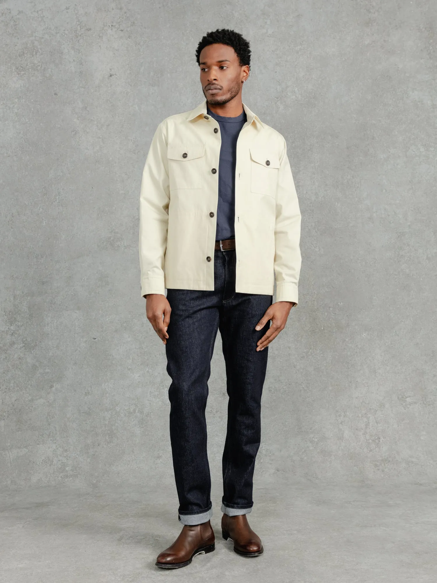 The Ventile® Piccadilly Shacket - Chalk