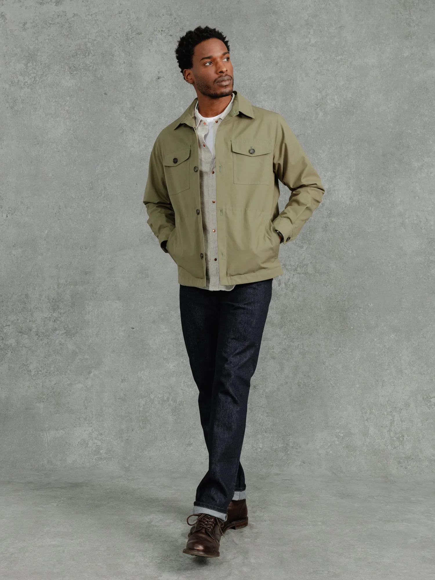 The Ventile® Piccadilly Shacket - Sage