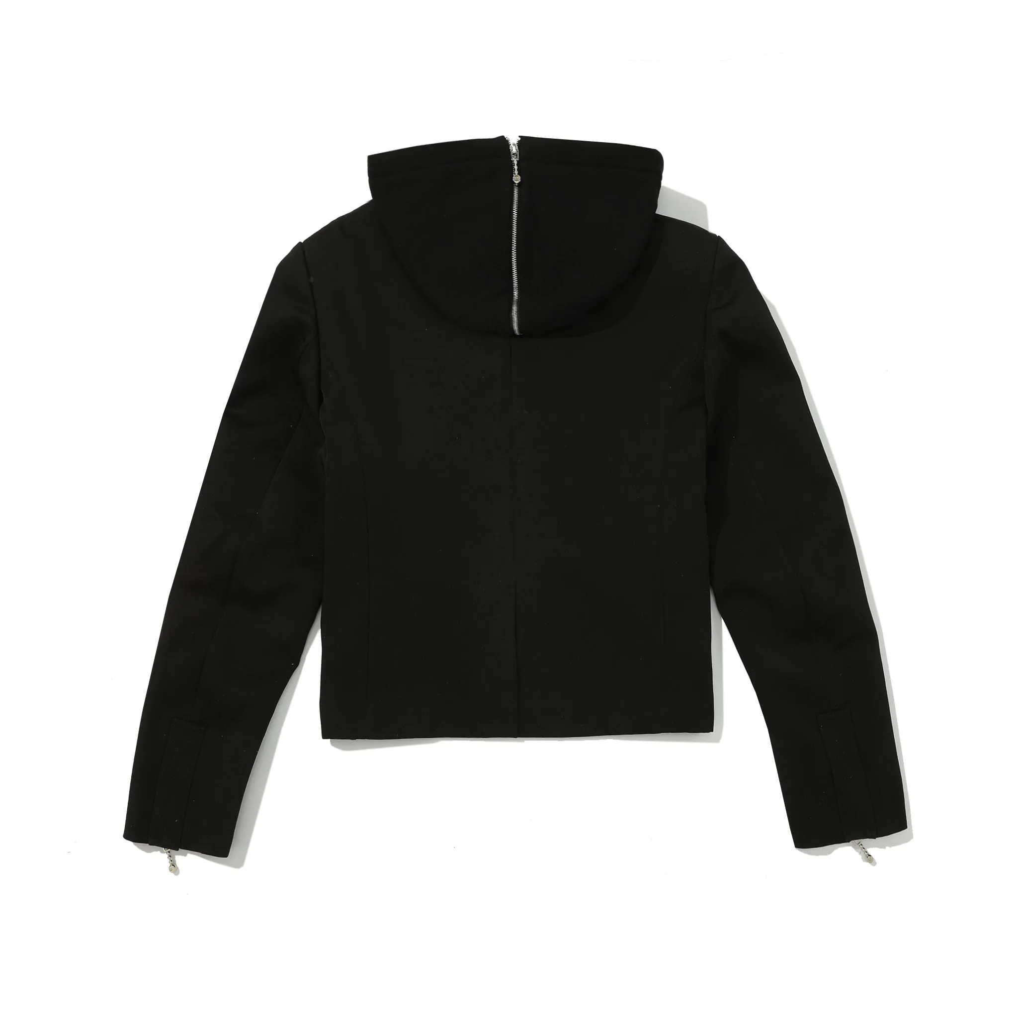 Varsity Hoodie Suit Jacket - Black