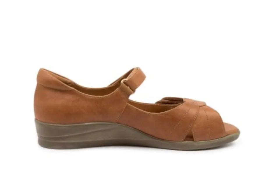 Ziera Disco Tan Leather Sandal